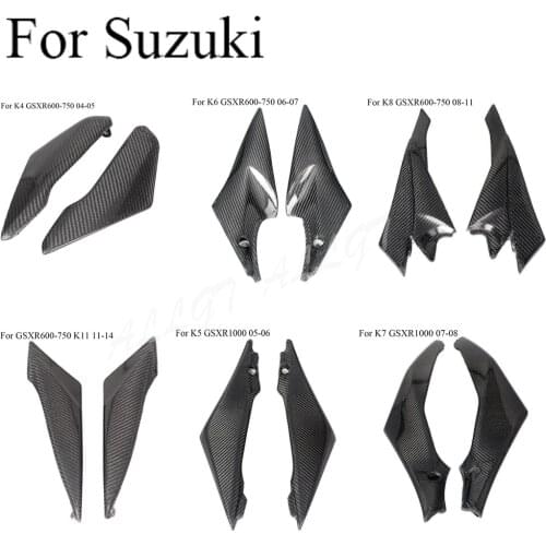Carbon Fiber Tank Side Fairing Panel Gas Tank Cover For Suzuki GSXR600/750 GSXR1000 2004-2014