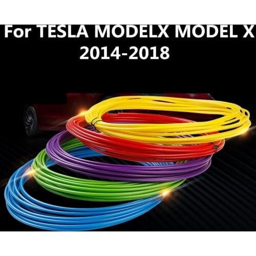For TESLA MODELX MODEL X 2014-2018 Car Wheel Trim Alloy Wheel Arch Protector Rim Guard Adhesive Roll Anti-collision strip
