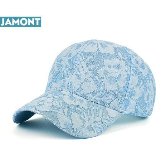 JAMONT New arrival high quality summer fashion snapback cap lace jacquard for women baseball cap