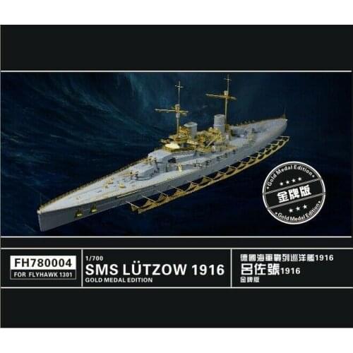 FLYHAWK 780004 1/700 SMS Lutzow 1916 Gold Metal Edition FOR FLYHAWK FH1301