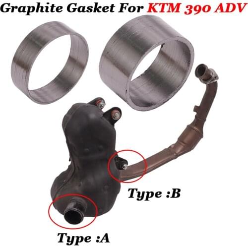 Interface Graphite Gasket Reinforced Gap Gasket Silp on Link Tube Exhaust Muffler Pipe Connect For Duke 250 390 RC390 KTM 390ADV