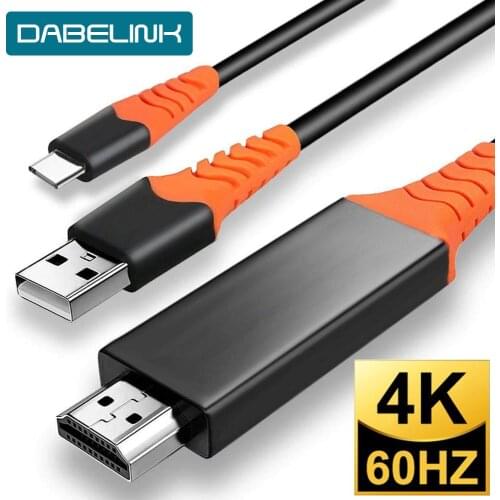 USB C to HDMI-compatible 4K60Hz Cable adapter Thunderbolt 3 USB 3.1 for Huawei Mate 20 MacBook pro 2018 Galaxy S9 HDMI Cable