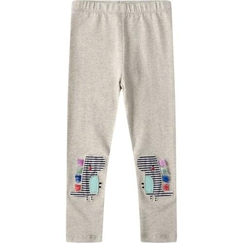 Autumn Spring Dinosaur Applique Legging Pants Girls Dinosaur Trousers New Pencil Pants Toddler Clothing