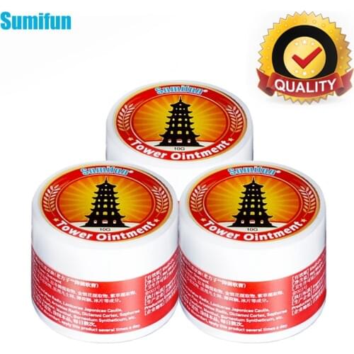 Only$0.99 10g Vietnam Gold Tower Ointment Sumifun Cold Headache Stomachache Dizziness Heat Stroke Insect Stings Herbal Oil