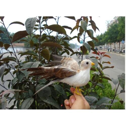 Cute simulation wings bird model polyethylene & furs beautiful gray bird model gift about 12cm 1145