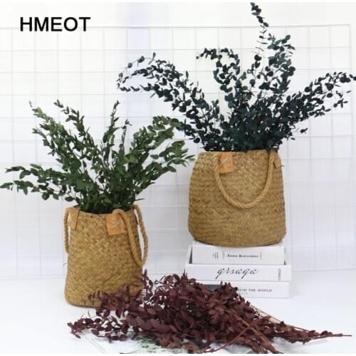 Natural air dry real touch dried flowers samll eucalyptus leaves wedding holiday family party home decoration flower arrangement