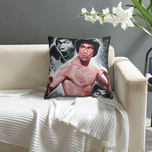 Bruce Lee pillowcase printed cushion cover sofa waist pillow pillow cover