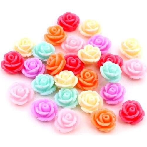 New Fashion 40pcs 12mm Mix Colors Flat Back Resin Cabochons Cameo G5-13