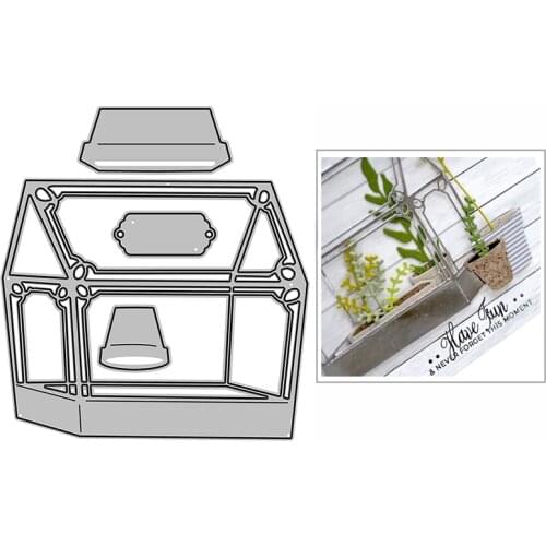 New Flower Pot Glass Cover Craft Embossing Mold 2021 Metal Cutting Dies for DIY Decor Scrapbooking Album Card Making No Stamps