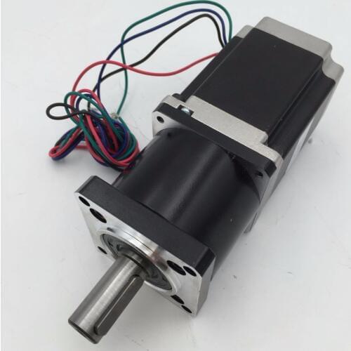 Ratio 100:1 NEMA 23 Planetary Geared Stepper Motor 1.1Nm 57mm L56mm 3A 14mm Shaft with Keyway for CNC Router