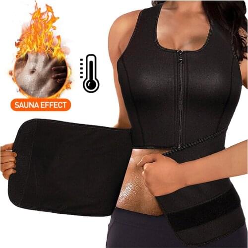 Flat Stomach for Slim Woman Waist Trainer Gaine Ventre Plat Sweat Vest Sauna Shapewear Body Shaper Weight Loss Neoprene Tummy