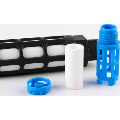 Pneumatic Components1/8 1/4 3/8 1/2 3/4 BSP Male Thread Plastic silencer Pneumatic Black blue Air Quick Exhaust Muffler