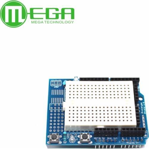 ProtoShield prototype expansion board with mini bread plate based
