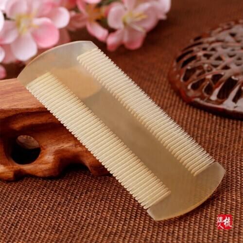 Nature horn comb anti-static encryption tooth scraping comb acupuncture massage