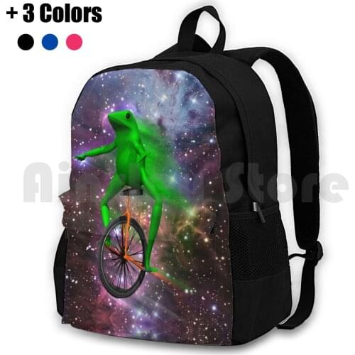 Dat Boi Meme Shirt Outdoor Hiking Backpack Waterproof Camping Travel Dat Boi Dat Boi Meme Frog Astronaut Space Funny Moon