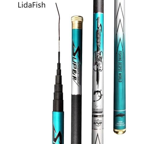 High Carbon Telescopic Fishing Rod Super Hard Light Hand Pole Portable 3.6m-7.2m Fishing Rod
