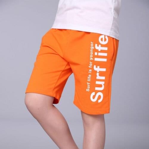 Big Boys Summer Cotton Comfortable Shorts Teens Breathable Cool Elasticity Home Wear Pants Children Outdoor Beach Sports Shorts
