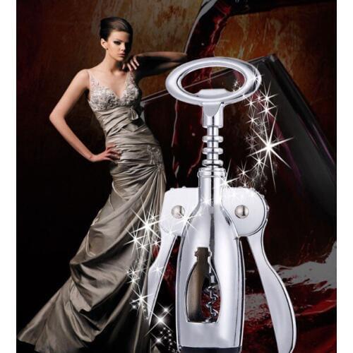 1PC Professional Pressure Corkscrew Red Wine Opener Bar Accessories Champagne Grape Stainless Steel Wine Bottle Opener KX 134