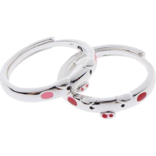 1PC Silver Cute Pig Finger Ring Open Design Piggy Animal Couple Ring For Women Men Gifts Adjustable Ring Creative Lover Jewelry