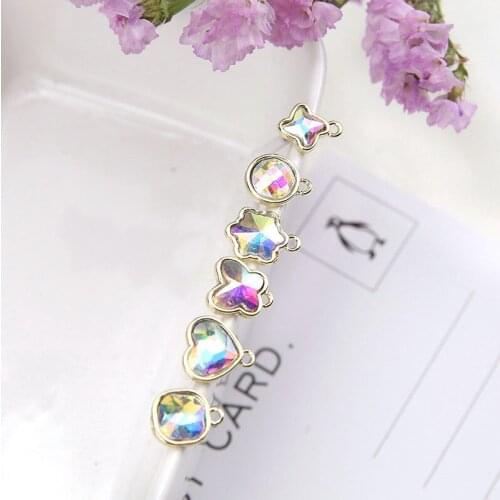 10pcs New Design Fashion Jewelry Heart-shaped Geometric Earrings Stars Clover Stud Earrings for Women Diy Jewelry Accessories
