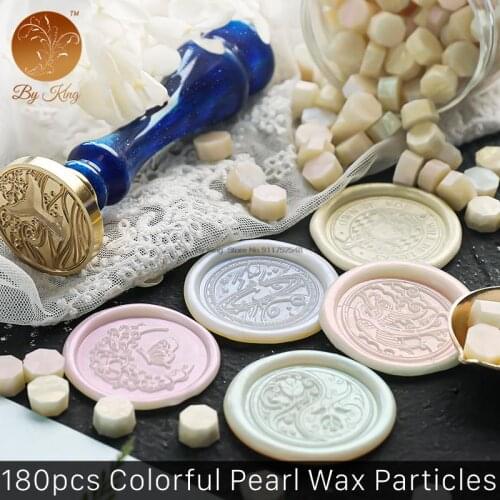 180pcs Colorful Pearl Wseal Stamp Wax Vintage Wax Seal Stamp Beads For Envelope Wedding Wax Seal Ancient Sealing Wax Bottled