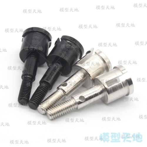 2PCS HSP 02168 Black Silver Steel Wheel Axle For 1/10 RC 4WD Off-Road Car Buggy Truck 94122 94166 94177