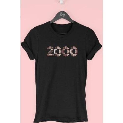 21st Birthday T-Shirt for Women, 2000 T-Shirt, 21st Birthday Gift for Women, Retro 2000 Top for Her y2k tops Cotton harajuku