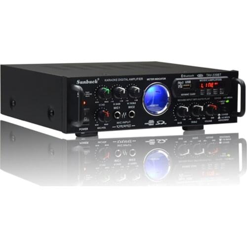 240W 12V220V Home Power Amplifier Audio Amplifier Built-in Bluetooth AV Amplifier Square Dance Professional Car Amplifier