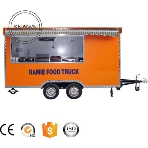 4m length customized China Food Truck/Crepe Food Trailer/Hot Dog Cart Kiosk coffee truck for snack food