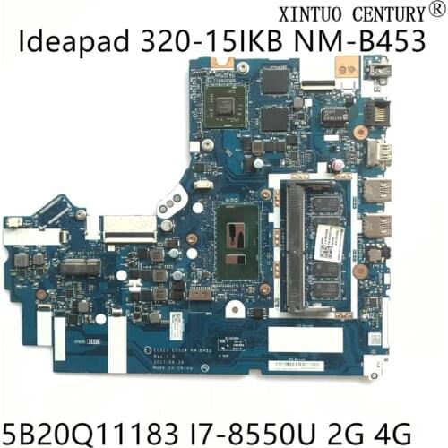 5B20Q11183 For Lenovo Ideapad 320-15IKB Laptop Motherboard EG523 EG524 NM-B453 W/ I7-8550U 2G 4G R17MM1 100% tested working