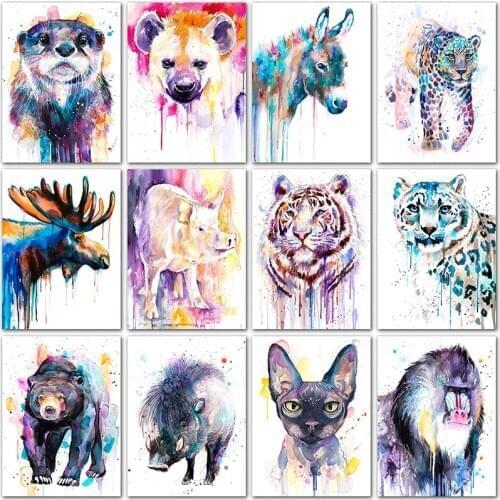 Full Square Diamond mosaic 5D DIY Diamond painting animals deer pig tiger Full Round Diamond embroidery Cross stitch Cartoon art