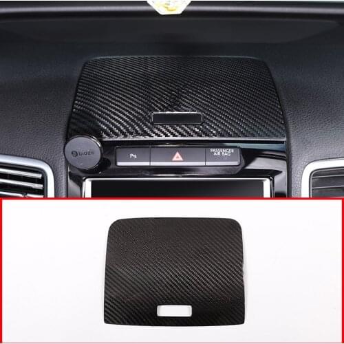 Real Carbon Fiber Material Car Center Storage Box For Volkswagen Touareg 2011-2018 Accessories