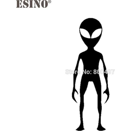 Car Styling New Fashion Style Decoration Car Accessory Cartoon Standing Alien Creative Reflective Stickers Car Whole Body Decal