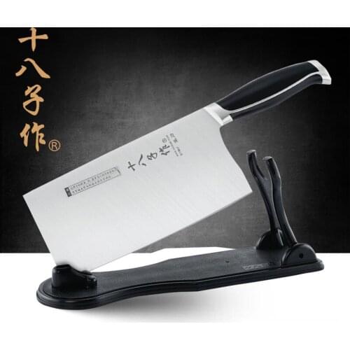 Free Shipping SBZ Stainless Steel Dual-use Chop Bone Cut Meat Knife Vegetable Cleaver Cooking Chef Slicing Knives With Holder