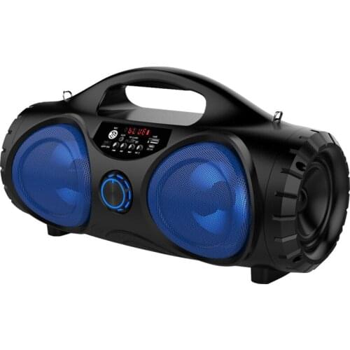 Wireless bluetooth portable speaker surround sound column high-power stereo subwoofer supports AUX TF card FM with microphone