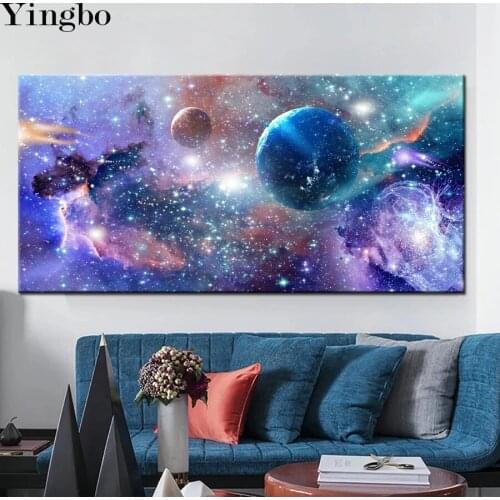Large 5D DIY Diamond Painting Cross Stitch Fantasy abstract planet landscape Diamond Mosaic Embroidery For Interior Decoration