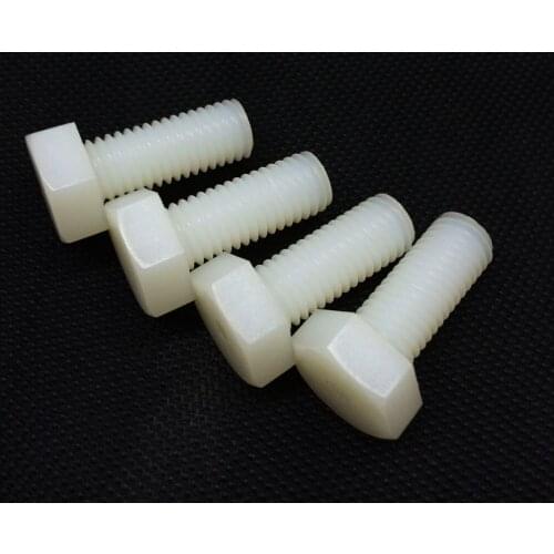 M10X20 Nylon bolt screw outer hexagon thread bolt,Light Weight DIY TOY Airplane ship insulation LED Lights electronic PCB fasten