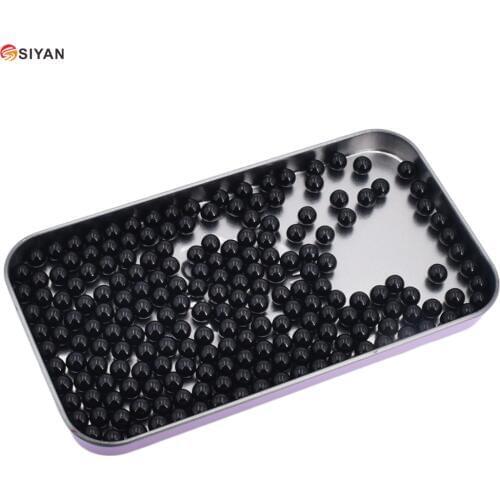 Black Beads 4/6/8/10/12mm No Hole Imitation pearl bead loose beads Decoration Diy Jewelry headwear Necklace Making for women