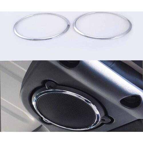For Jeep Wrangler JK Rubicon TOP Roof Speaker Sound Cover Trim Interior Chrome ABS Sticker Decor Ring Car Styling 2008-2015 2016