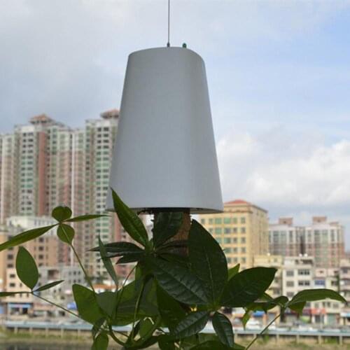 Home Lazy Automatic Upside Down Sky Flowerpot Creative Plastic Potted Small Pots Intelligent Irrigation Gardening white