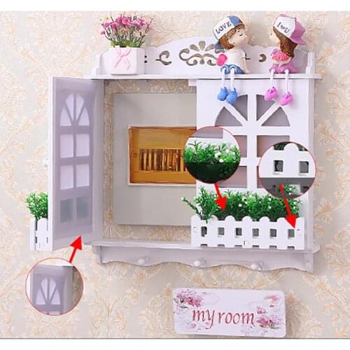 Electric Meter Occlusion Box Decoration Nordic Style Punch-free Wall Ornament Frame PVC Board Distribution Box Home Switch Decor
