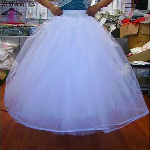 Tulle Ball Gowns NO Hoop 4 layers Wedding Gown Dress Petticoat Underskirt Bridal Crinoline Wedding Accessories Free Shipping