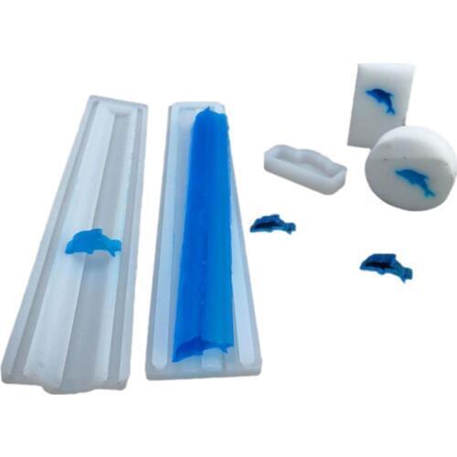 Dolphin Shaped FDA Silicone Soap Mold Manual DIY Long Tube Soap Mold Cake Roll Sandwich Model Kitchen Baking Tool