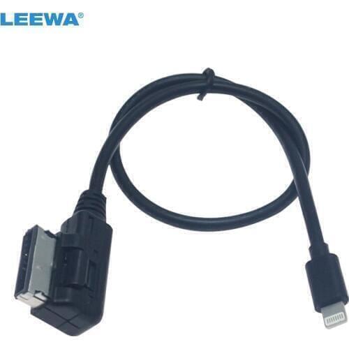 LEEWA 15X AMI/MDI Interface To Lightning Jack Power Charger Only Adapter Cable For Audi/Volkswagen Car(Model Year:2009~2014)