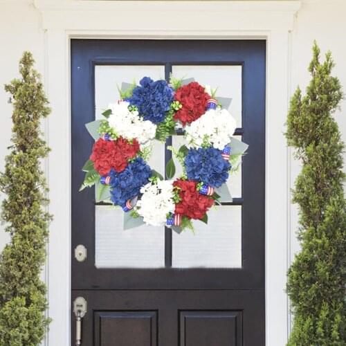 Artificial Wreath for Front Door Decor Spring and Summer Artificial Flowers Spring Summer Wreath for Outdoor Front Door Indoor