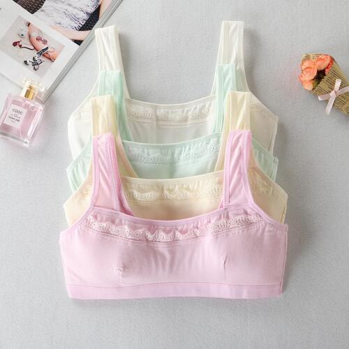 Comfortable Training Bra for Teen Girls 2018 Kids Youth Underwear Suit Children Girls Wireless Printed Cotton Bra Training Bra