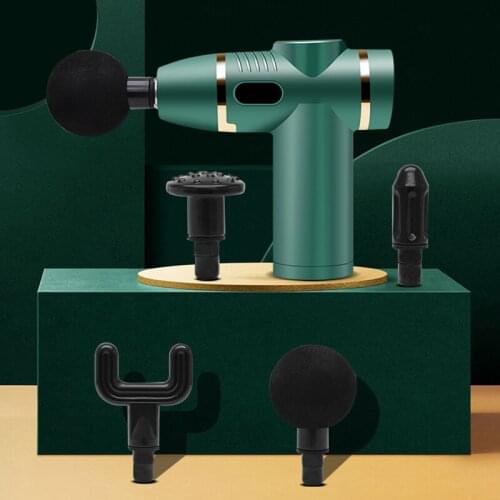 Four-head fascia grab muscle massager leg foot vibration massager portable sports fitness massage gun