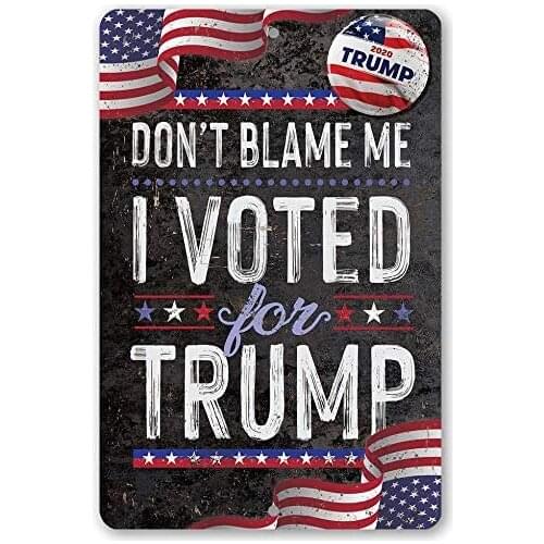 Metal retro tin sign don't blame me art gift vintage antique plaque bar men cave home bedroom wall decor sign