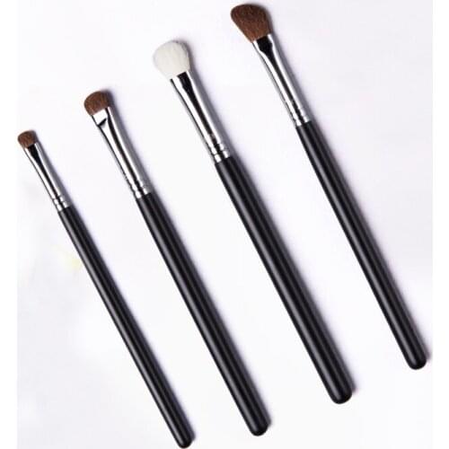 Professional Handmade Makeup Brushes Kit Soft Goat Horse Hair Eye Shadow Brush Cosmetic Tools Smudge Smoky Eye Make Up Brush Set