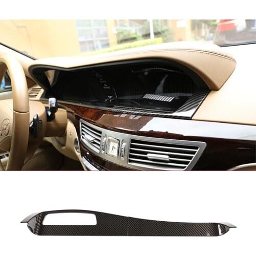 ABS Carbon Fiber Car Dashboard Decoration Panel Cover Trim Sticker For Mercedes Benz S Class W221 2008-2012 Interior Accessories
